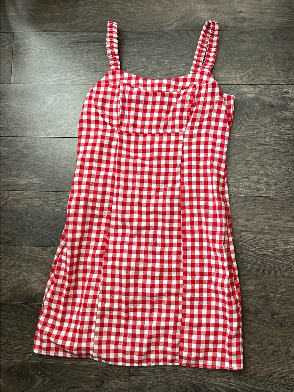 Red gingham dress
